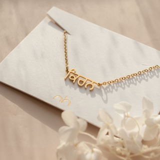 personalised  Punjabi Name necklace gold 