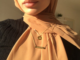 Allah coin necklace 18k Gold plated 