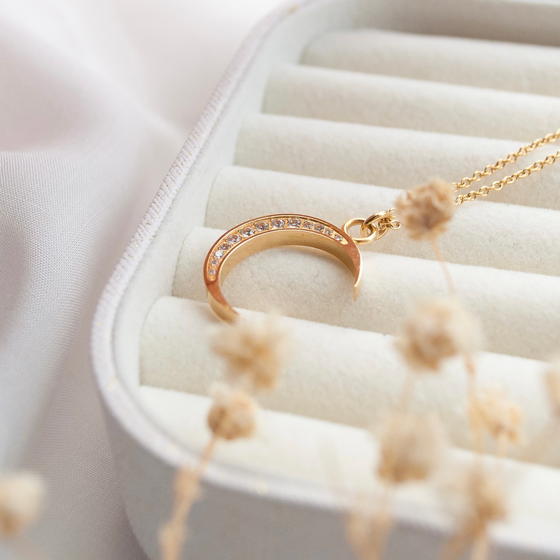 Moon Hilal Stone necklace 