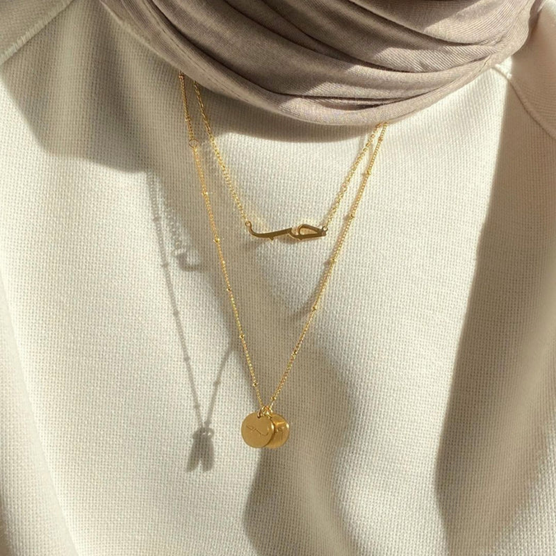 Arabic love hubb necklace 