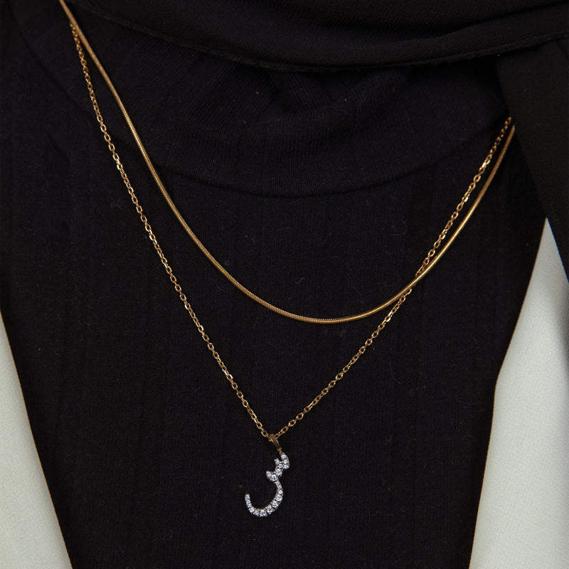 Diamond Letter Necklace
